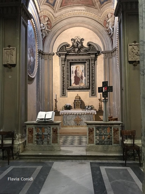 Sant'Agnese fuori le mura Roma: cappella con affresco 